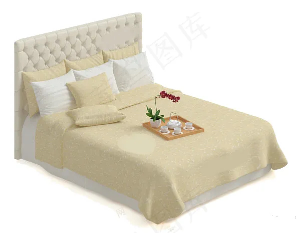 时尚床模型