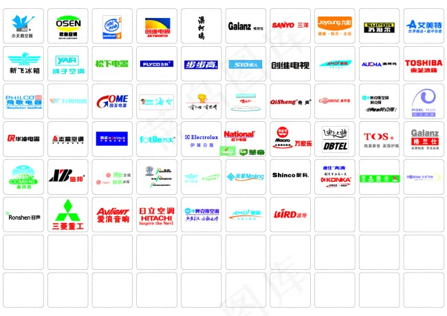 电器标志ai矢量模版下载