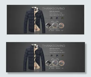 速卖通冬男装海报