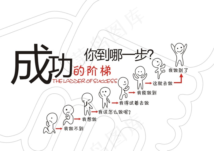 成功的阶梯cdr矢量模版下载