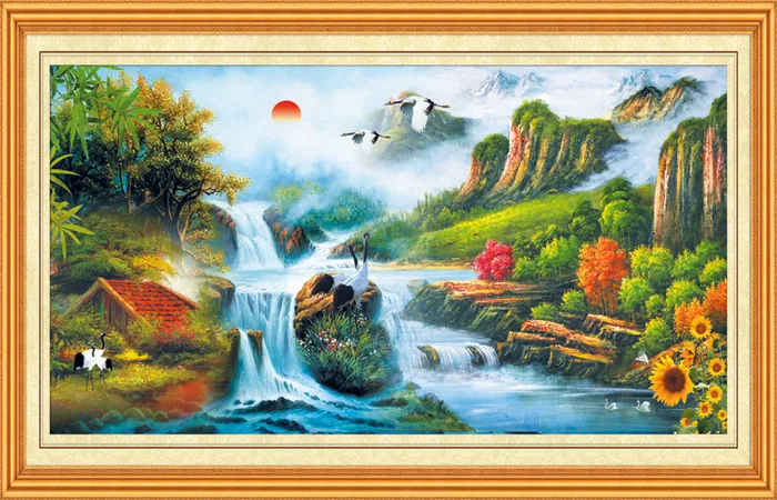 东掌中堂画psd模版下载