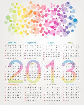 2013幻彩斑点年历矢量素材