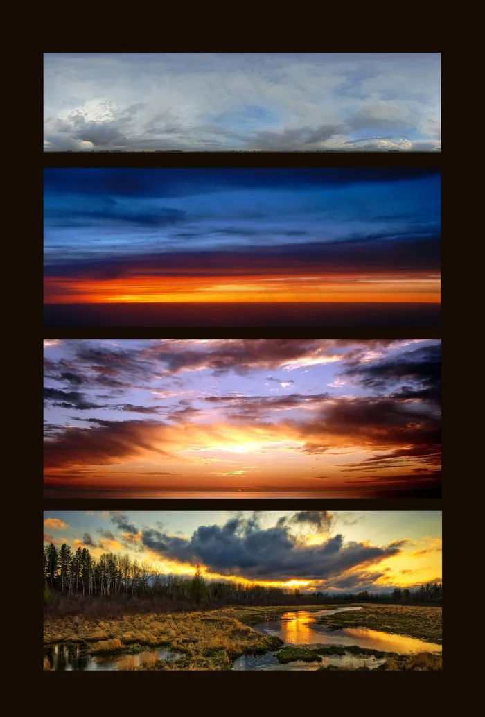 绚丽五彩天空宽屏banner素材