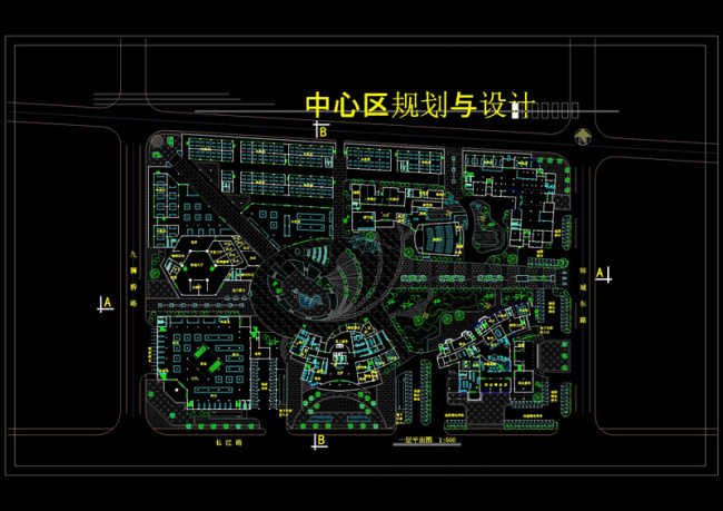 别墅楼房立面cad总图