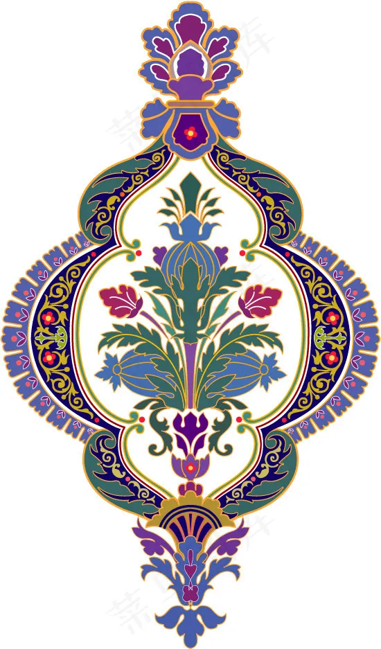 古典传统花纹图案矢量图