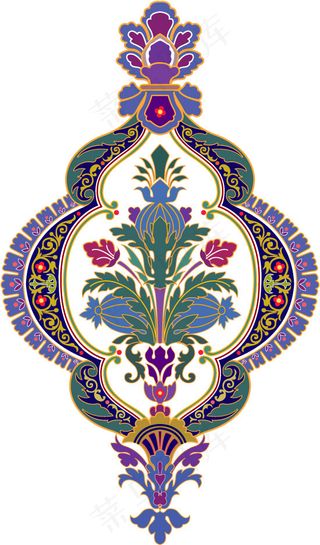 古典传统花纹图案矢量图