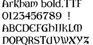 Arkham_bold 英文字体下...