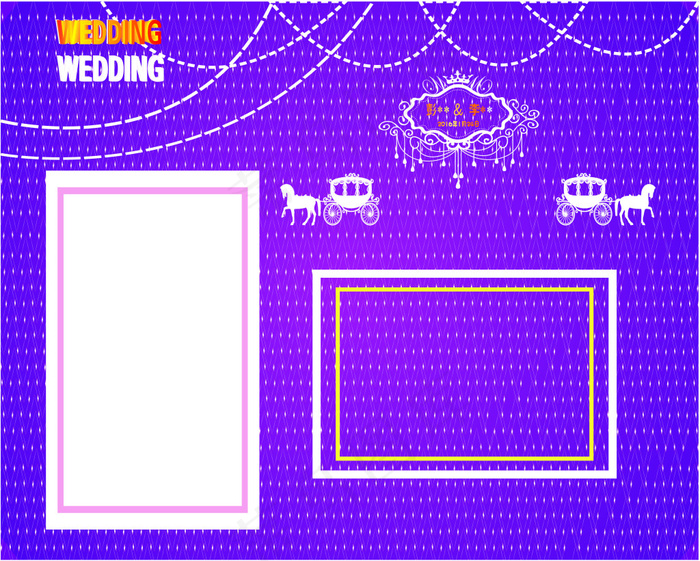 紫色婚礼背景cdr矢量模版下载