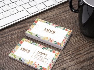 唯美时尚花朵名片花卉卡片