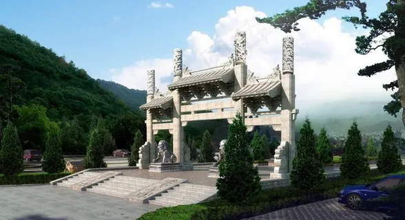 中国古典牌坊效果图图片