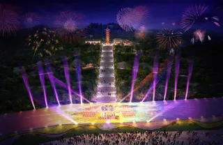 蒙山大佛晋阳广场设计图片