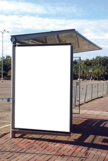 公交站牌空白广告牌图片