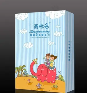 儿童保暖内衣包装盒（展开图）图片