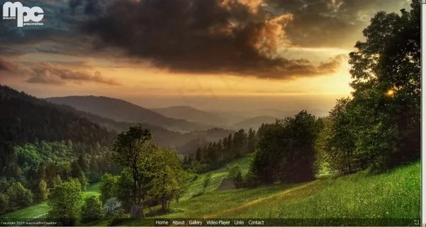 唯美风景网页动画模板