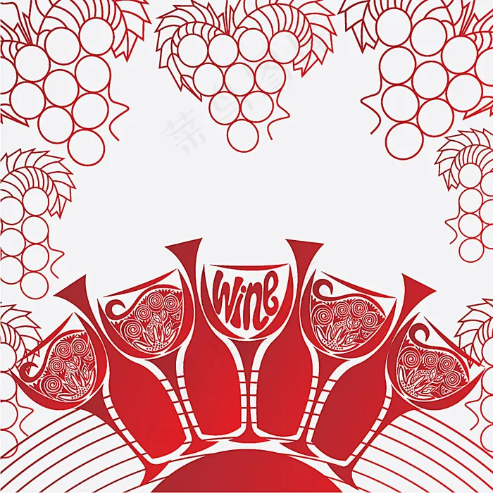 矢量红酒广告设计eps,ai矢量模版下载