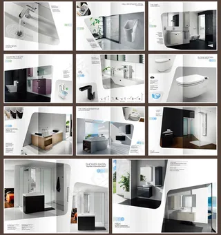 卫浴广告画册矢量