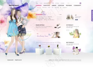 时尚韩国网站模版整站PSD源文件