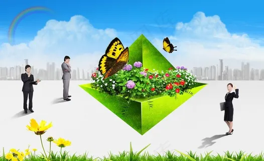 田园风光创意设计图片