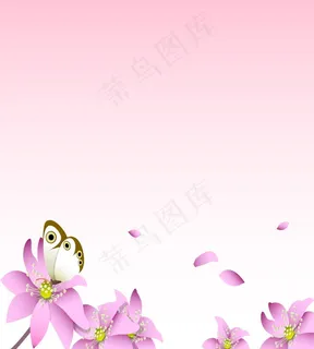 蝶恋花粉色浪漫时尚移门图