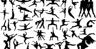 各种舞蹈人物剪影矢量素材
