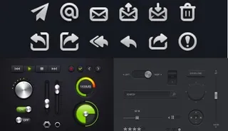 网页控件按钮元素PSD分层模