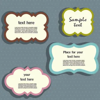 简洁欧式多彩边框矢量素材