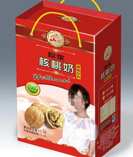 核桃奶包装cdr矢量模版下载