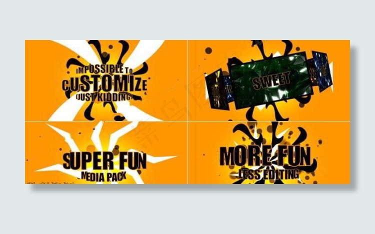 橘色时尚动感AE模板