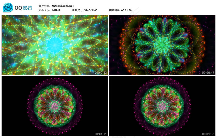 动感时尚万花筒民族风晚会舞曲视频背...(4200X2600(DPI:300))psd模版下载