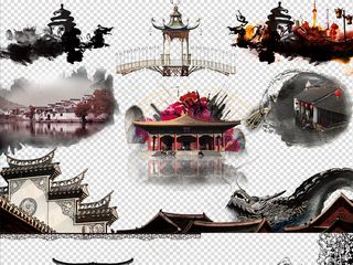 中国风建筑素材png素材屋顶屋檐古...