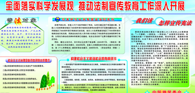 依法治国展板模板