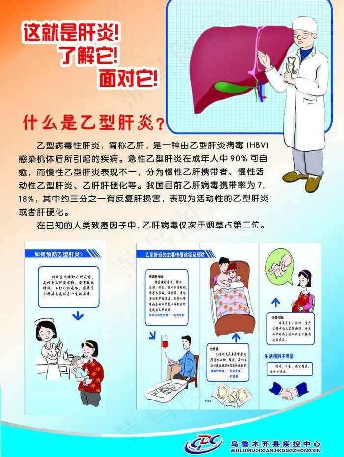 肝炎展板图片psd模版下载