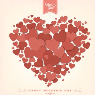 爱心母亲节图片