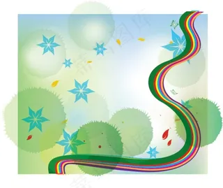 彩色色条底纹素材