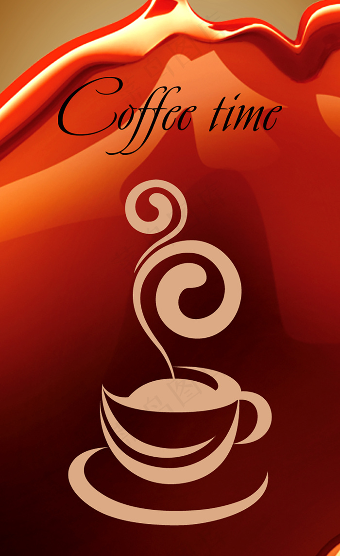 手绘咖啡名名片