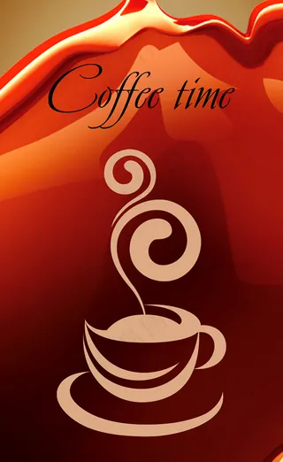 手绘咖啡名名片