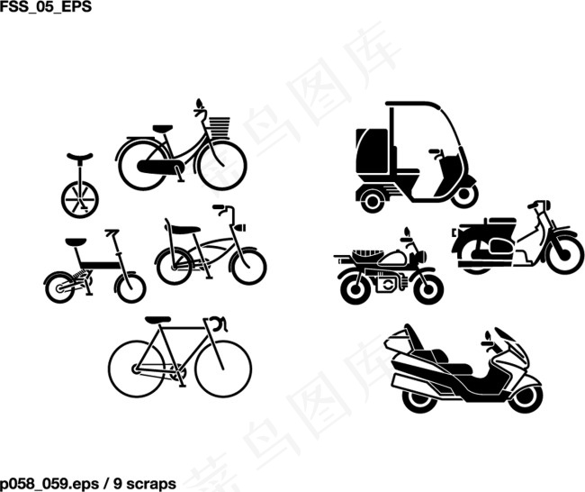日常生活工具矢量图eps,ai矢量模版下载