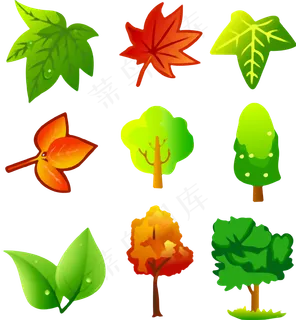 免费矢量树叶