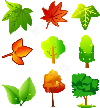 免费矢量树叶