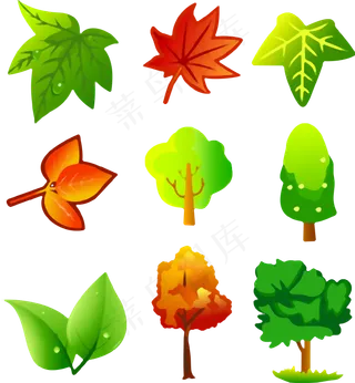 免费矢量树叶