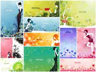 节日喜庆的女性模式向量4