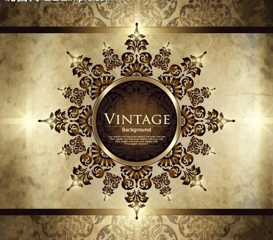 欧式花纹边框图片eps,ai矢量模版下载