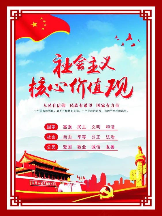核心价值观cdr矢量模版下载