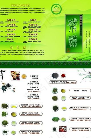 茶谱封面 内页设计图片