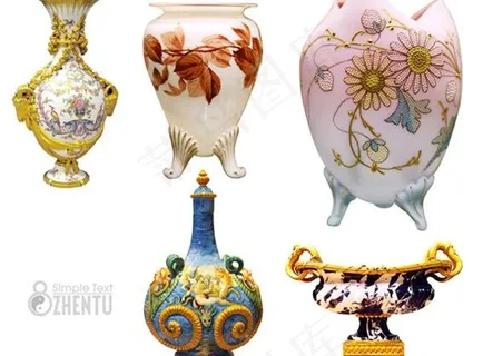 欧式古典陶瓷瓶图片