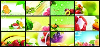 清爽水果名片卡片设计PSD素材