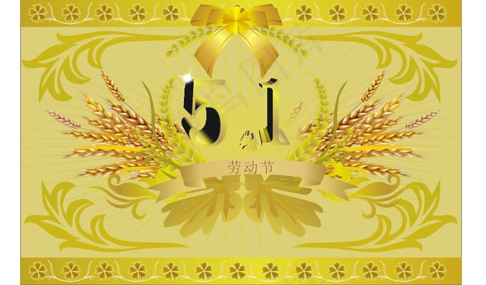 五一劳动节海报CDR矢量素材