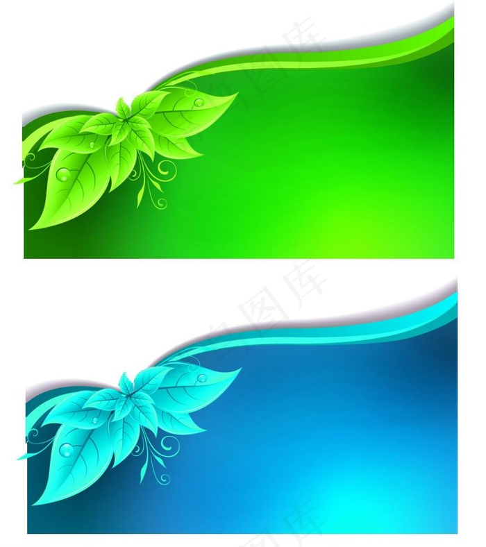 树叶 展板 名片图片