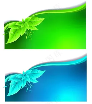 树叶 展板 名片图片