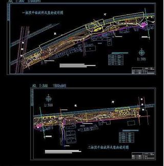 某运河公园全套cad施工图纸